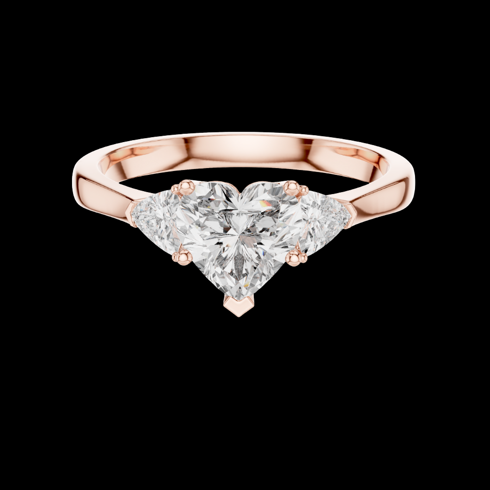 1.00 Ct Heart Shape Lab Grown Diamond Wedding Ring
