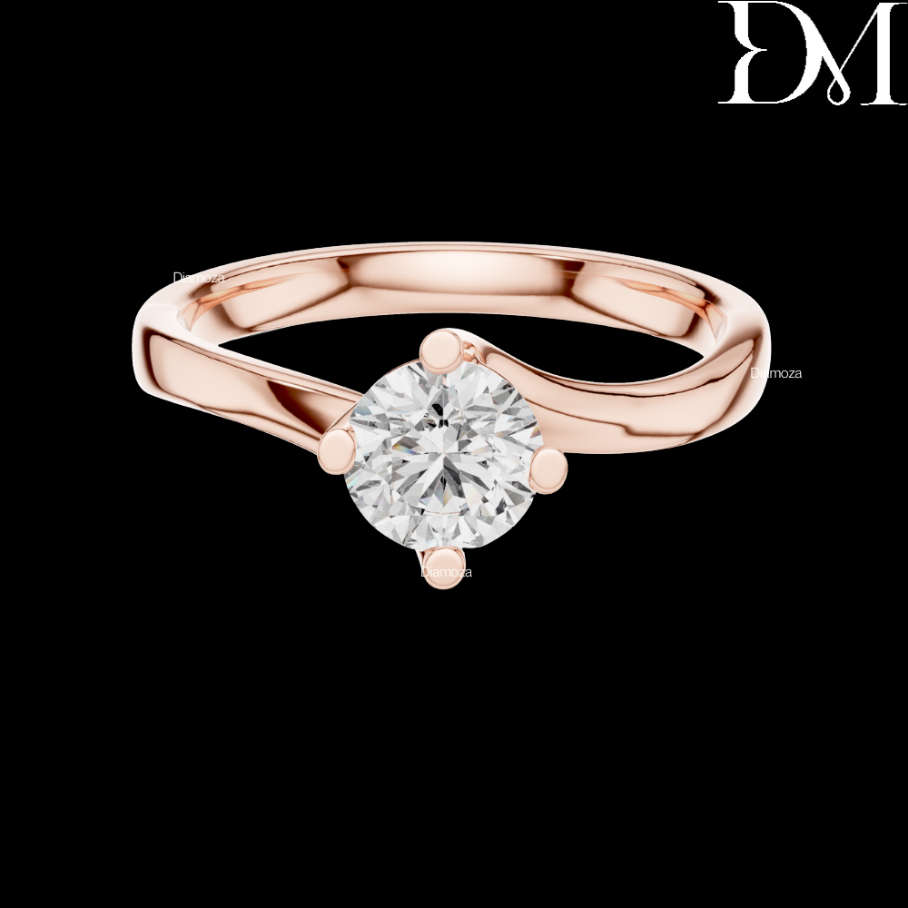 0.50 Ct Round Lab Grown Diamond Wedding Solitaire Ring For Women