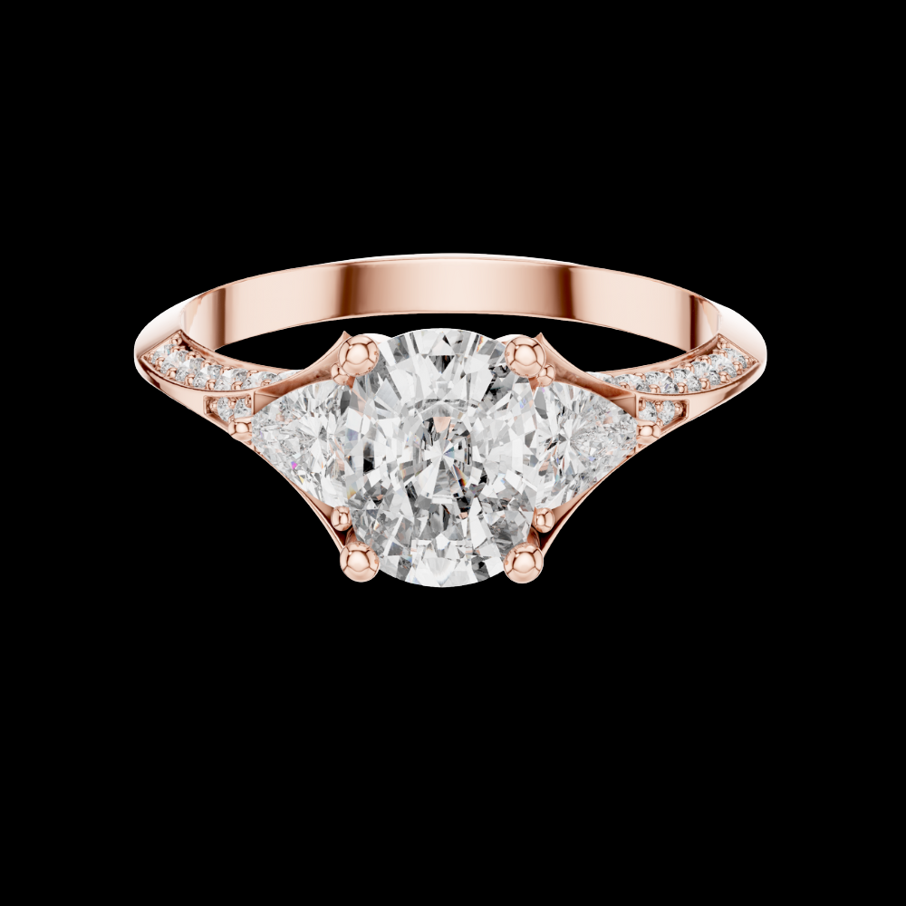 1.20 CT Cushion Cut Lab Grown Diamond Solitaire Ring