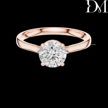 1.17 Ct Round Ct Lab Grown Diamond Fine Halo Ring