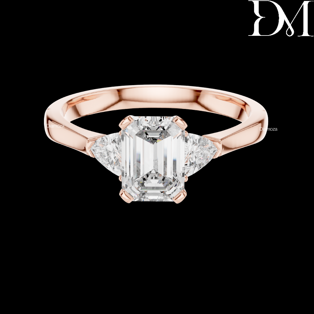 1.00 Ct Emerald Cut Lab Grown Diamond Fine Solitaire Ring