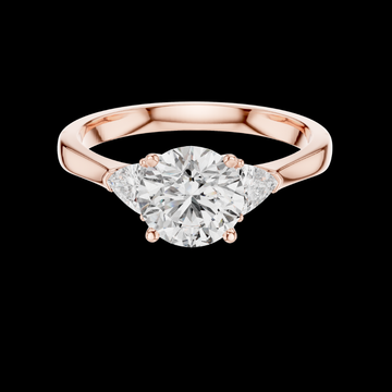 1.00 Ct Round Cut Lab Grown Diamond Engagement Ring