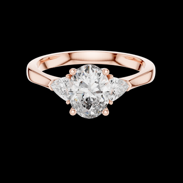 1.00 CT Oval Cut Lab Grown Diamond Wedding Ring